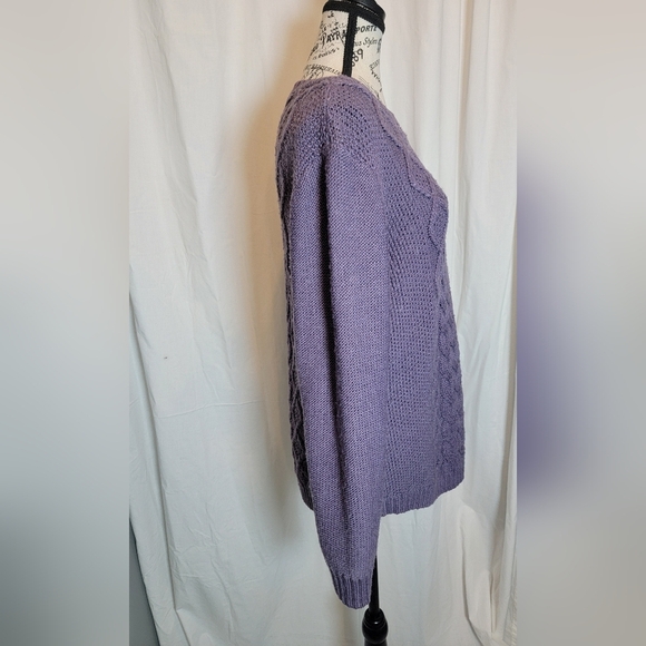 Cabela's Lavender Cable Knit Sweater - Picture 5 of 5